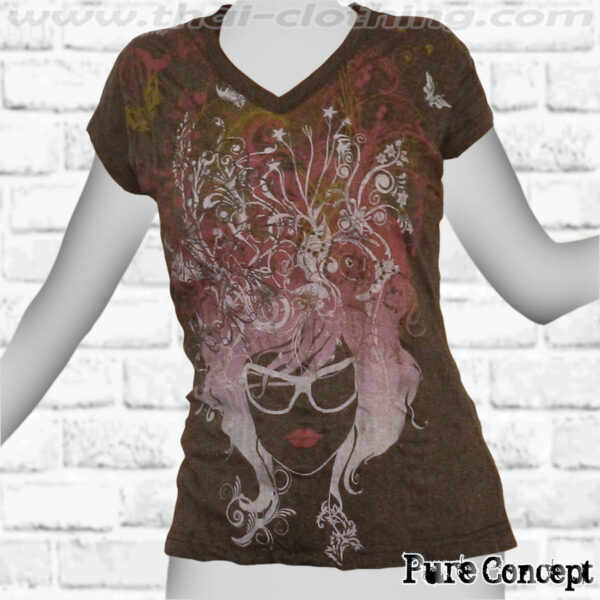 Butterfly Lady - Black Pure Concept WOMEN T-Shirt Tee