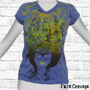 Butterfly Lady - Blue Pure Concept WOMEN T-Shirt Tee