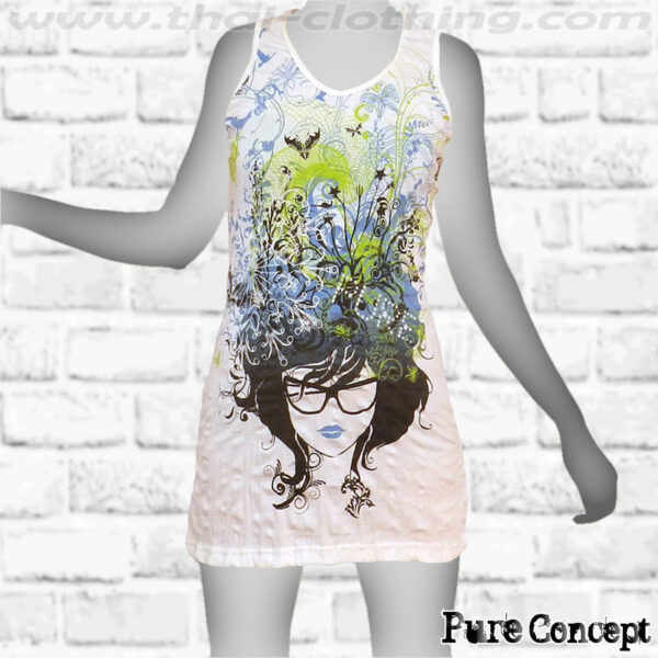 Butterfly Lady - White Pure Concept WOMEN Tank Dress
