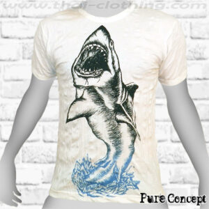 Shark Attack - White Pure Concept MEN T-Shirt Tee