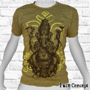 Ganesha - Olive Green Pure Concept MEN T-Shirt Tee