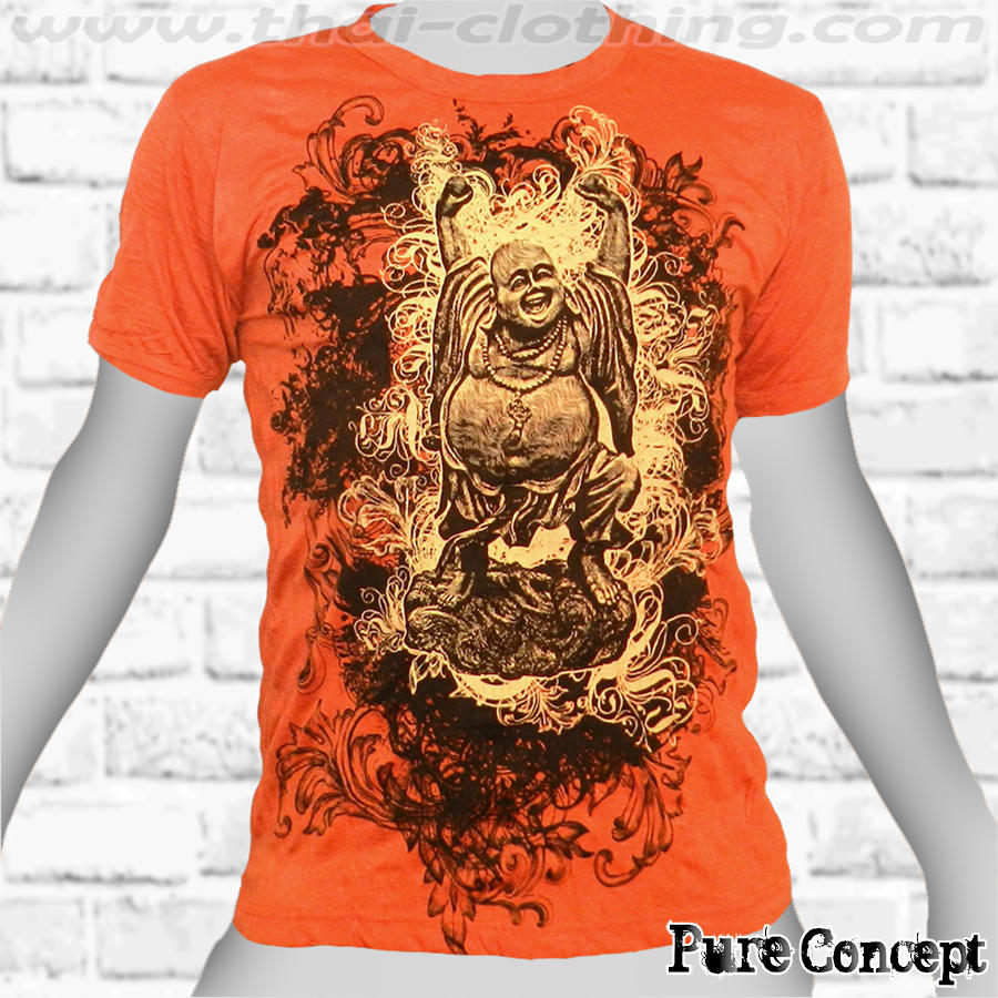 Laughing Buddha - Orange Pure Concept MEN T-Shirt Tee