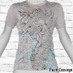 Mystic Elephant-Dragon - Light Grey Pure Concept MEN T-Shirt Tee