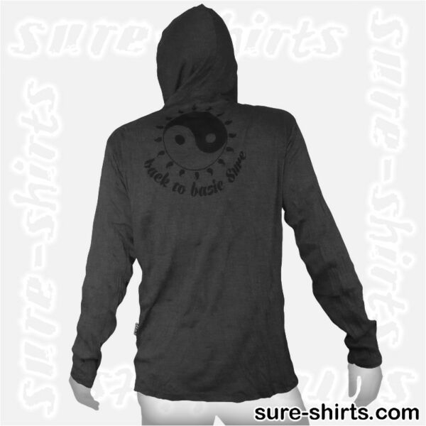 Yin Yang - black Long Sleeve Hoodie size L