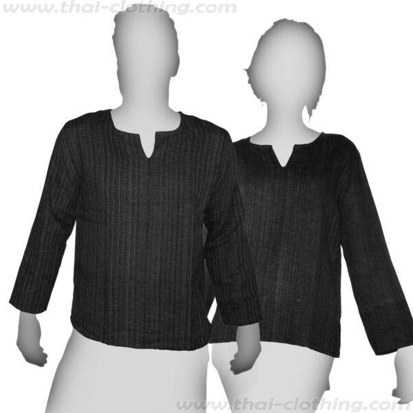 FaiLanna - BLACK Natural Cotton Longsleeve Shirts