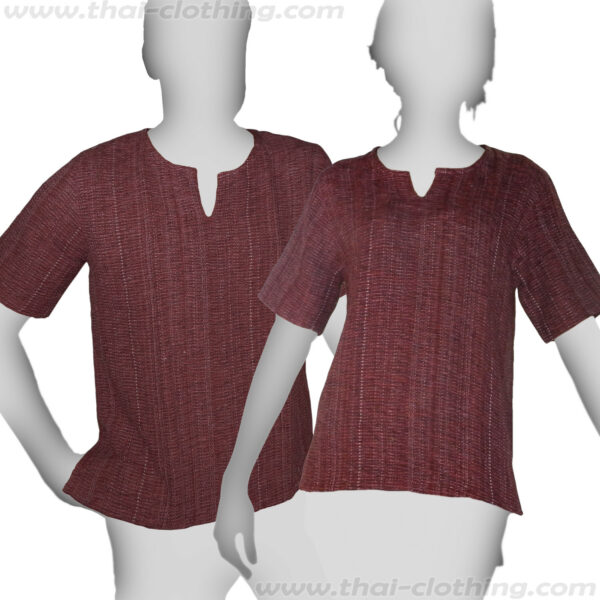 FaiLanna - Dark Red Natural Cotton T Shirts