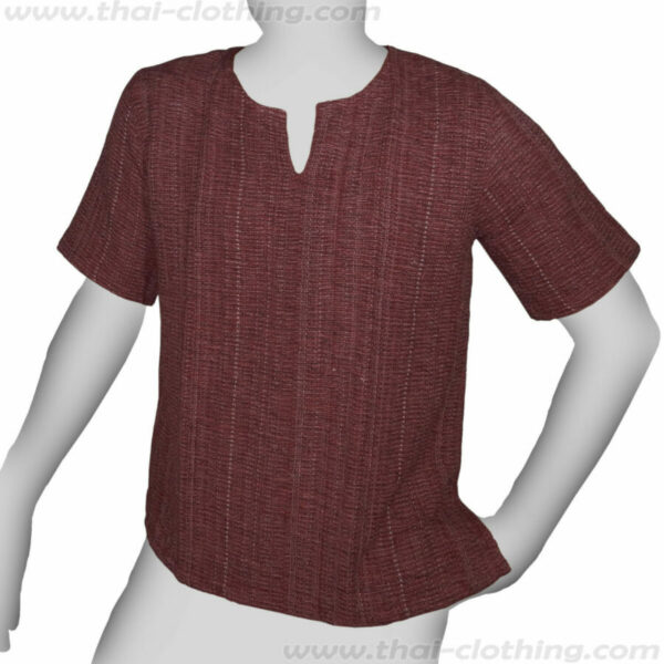 FaiLanna - Dark Red Natural Cotton T Shirts
