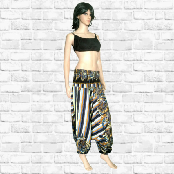 Gray Bamboo Rayon Harem Pants from Thailand