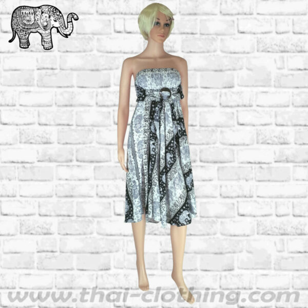 Thai Elephant Skirt-Dress Women - White