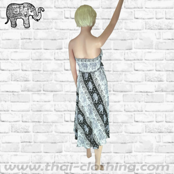 Thai Elephant Skirt-Dress Women - White