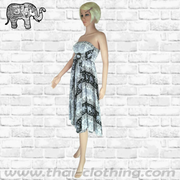 Thai Elephant Skirt-Dress Women - White