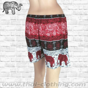 Thai Elephant Shorts Women - Red