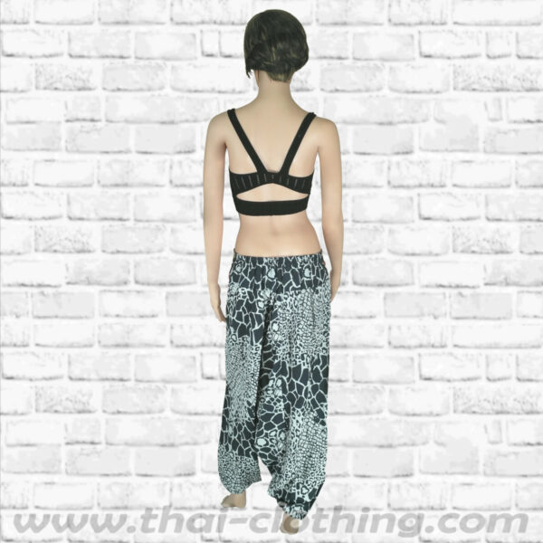 Thai Hmong Harem Pants - cotton - Jaguar / Tortoise