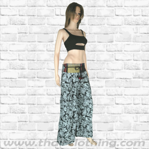 Thai Hmong Naga Pants - cotton - Wild Flowers