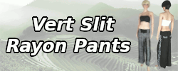 Vert. Slit Rayon Pants