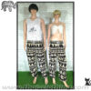 Rayon Elephant CAT Pants - XL - Black-Cream