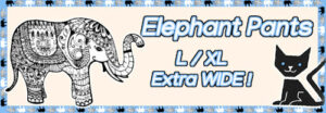 Elephant Pants / Cat Pants - L/XL Western Freesize EXTRA WIDE