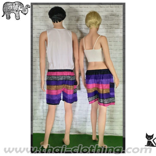 Elephant Pants Elephant Shorts Fat Stripes - L/XL - Pink, Purple, Brown