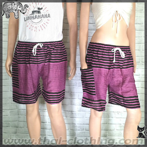 Elephant Pants Elephant Shorts Thin Lines - L/XL - Pink, Black