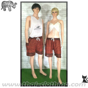 Elephant Pants Elephant Shorts Thin Lines - L/XL - Red, Black