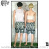 Elephant Pants Elephant Shorts - L/XL - Dark Green, White