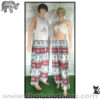 Rayon Elephant Pants - XL Extra WIDE - Red-White-Black