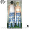 Rayon Elephant Pants - Cozy Cargo (slim!) - Blue-White-Black